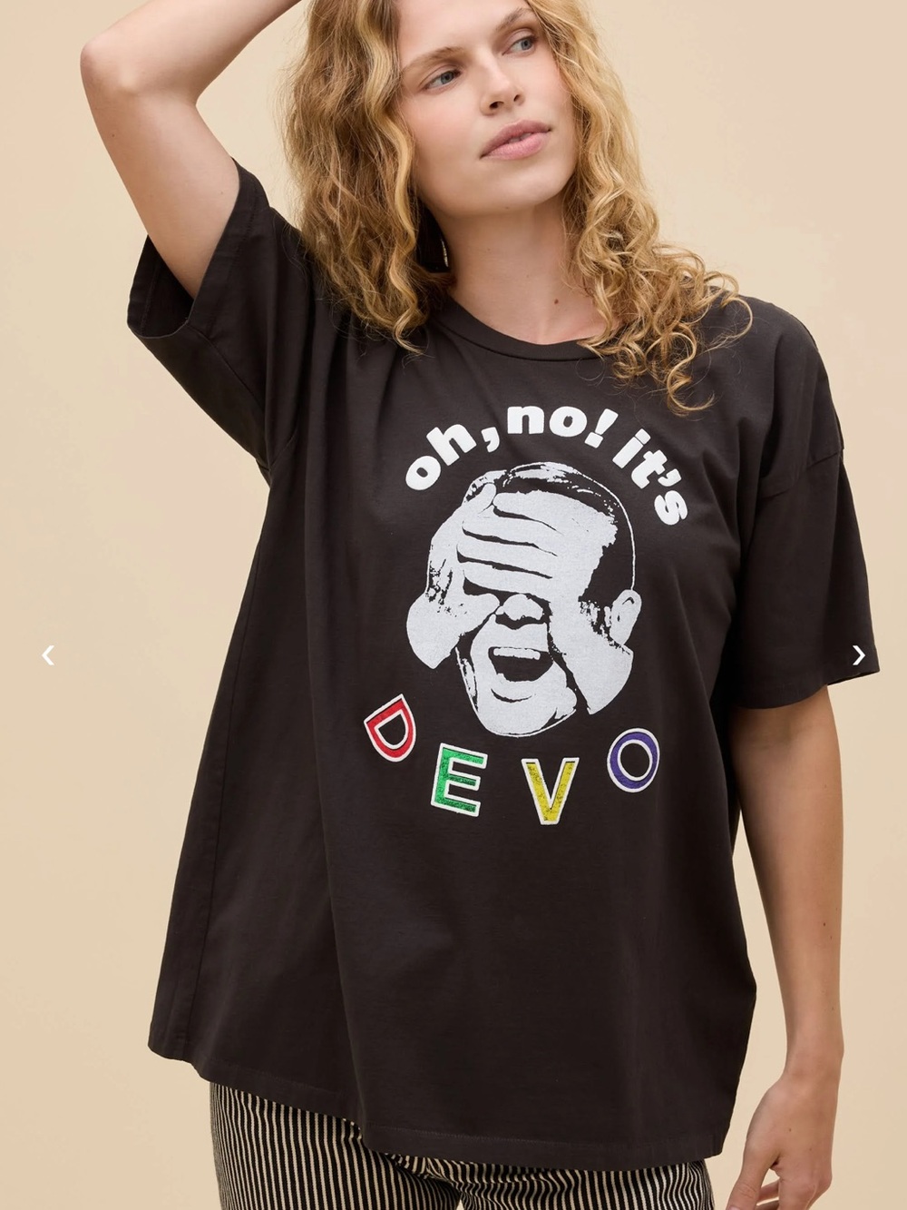 DEVO Oh No Merch Tee in Reactive Black